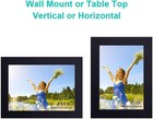 6x8 Inch Picture Frame Made Of 100  Solid Wood High Definition Plexiglass Black