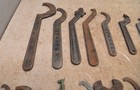 20 Vintage Usa Spanner Wrench Machinist Mechanics Lathe Tool Odd Implement Lot