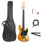 5-string Jazz Bass Electric Guitar Set - Basswood Body  Yellow   Ss Pickups