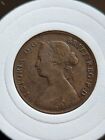 New Brunswick Canadian Province Queen Victoria 1861 One Cent Bronze Coin