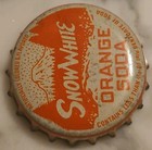 Vintage Snow White Orange Soda Cork Lined Bottle Cap Crown Saxton Pa 