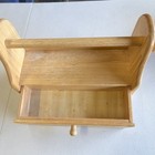 Wood Sewing Box Light Brown With Drawer And Handle