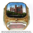 Antique French Souvenir Casket  Beveled   Eglomise Scene Notre Dame De Fourviere