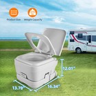 2 6 Gallon 10l Portable Toilet Flush Commode Potty Outdoor Indoor Travel Camping
