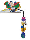 Disney Mickey Mouse Pluto Christmas Holiday Sleigh Door Hanging Sign Cruise Ship