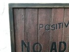 Authentic Antique Wood No Admittance Painted Trade Sign Beadboard Salvaged 20x32
