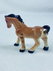 Vintage Japan Chest Brown Porcelain Horse Figurine 3  Tall 4  Long - Chips