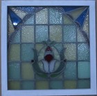 Pretty Abstract Midsize Old English Leaded Stained Glass Window 25 25  X 25 5 