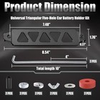 Battery Hold Down Kit  Aluminum Alloy Battery Tie Down Mount Bracket  Black