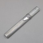 Antique Dutch Silver Needle Case Etui Ribbed Design Sewing Tool