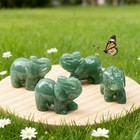 1 5 Inch Natural Crystal Elephant Figurine  Hand-carved Gemstone Elephant Sta   