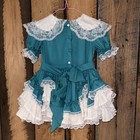 Vintage Lid l Dolly s Ruffle Dress Kids Size 4t Teal Green