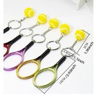 Mini Tennis Racket Pendant Keychain Cute Sport Keyring Key Chain Gift