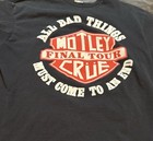 M  tley Cr  e Final Tour 2014 Concert T-shirt All Bad Things Adult Large Black