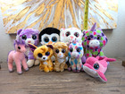 Ty Beanie Boo Plush Lot 9 Mixed Animals Unicorn Dolphin 8in   5in No Tags
