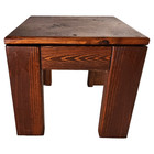 Vintage Modern Pine Step Wood Stool Brown Foot Stool 1970 s Ottoman 12  H