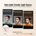 Hollywood Vanity Mirror With Lights  15 Dimmable Bulbs  3 Color Lighting