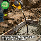 800w Handheld Concrete Vibrator 3 8ft Shaft Cordless For Dewalt 20v Battery