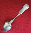 Antique E    D  Kinsey Cincinnati Coin Silver 8 75  Serving Spoon 48g
