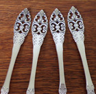 Norway Norwegian 4 Flatware  2  Forks   2  Serving Soup Spoons Silverplate 40