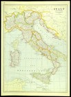 Antique Map Of Italy Wall Art Post Wwi World War 1 Original Rome Venice Naples