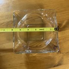Clear Glass Square Cigar Cigarette Ashtray 6  Mcm Vintage