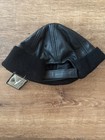 Nwt Leather Harley Davidson Cap Star Beanie Adjustable Strap Size Large