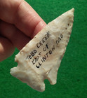 2-15 16  Corner Notched Knife Missouri Arrowhead Stermer Coa Authentic Arrowhead