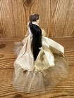 Vintage 1949 Wedding Cake Topper Bride   Groom Marblelike Novelty Co  Chalkware