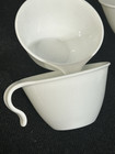 Corelle By Corning Winter Frost Solid White Hook Handle Cups Mugs Set Of 4 Usa