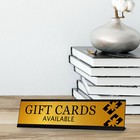 Signs Bylita Gift Cards Available Graphic Black Frame  Desk Sign  2x8  
