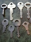 Lot Of 14 Vintage And Antique Flat Keys Plus 1 Barrel Key