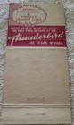 Las Vegas Matchbook Covers Vintage Thunderbird Hotel Advertising Very Nice