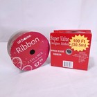 2 At Home Wired Edge Ribbon Red Plaid 2 5in Total 190ft Metallic Xmas Holiday