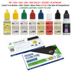 Gold Silver Platinum Test Kit W  Box 9k 10k 12k 14k 18k 22k 24k 999 925 Sterling
