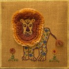 Vintage Finished 1970s Lion Needlepoint 16  X 16  Unframed