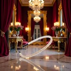 Fashion Super Shiny Women Two Rows Champagne Crystal Beads Headband Girls 