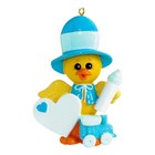 Personalized Baby s First Christmas Baby Boy s Blue Duck Ornament