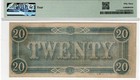 T-67  20 1864 Confederate States Civil War Obsolete Banknote Currency  Pmg Au 53