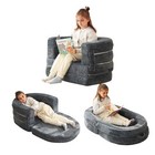  3-in-1 Kid Toddler Travel Bed  Convertible Portable Toddler Flip Out Floor 