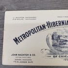 Early 1900s Advertising Blotter Metropolitan-hibernia Fire Insurance Co Chicago