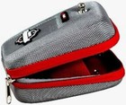 Navitech Eva Rangefinder Hard Case cover With Carabiner Clip Gray red New