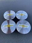 Chevrolet Set Of 4x 58mm Brushed Silver Wheel Center Caps