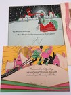 Lot Of 3 Vintage Mcm Greeting Cards New Year Christmas Birthday Retro Design