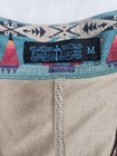 Fashion Express Aztec Print Turquoise Lace Trim Vest Size M Soft Nice Condition