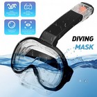2x Adult Tempered Glass Diving Set Scuba Anti-fog Goggles Half Face Diving Mask
