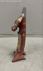 Multicolor Patterned Ceramic Figurine Flute Painted Woodwind Instrument