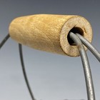 Vintage Wire Egg Basket W  Wooden Handle Farmhouse Primitive Rustic Metal 12   