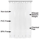 60x 72inches Shower Curtain Liner With 6 Weighted Magnets Heavy Duty Peva 10 Gro