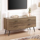 Modern Bedroom Dresser 4 Drawer Chest Wooden Cabinet  Storage Organizer Rustic